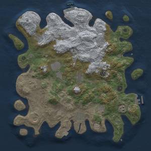 Thumbnail Rust Map: Procedural Map, Size: 4000, Seed: 862313338, 19 Monuments