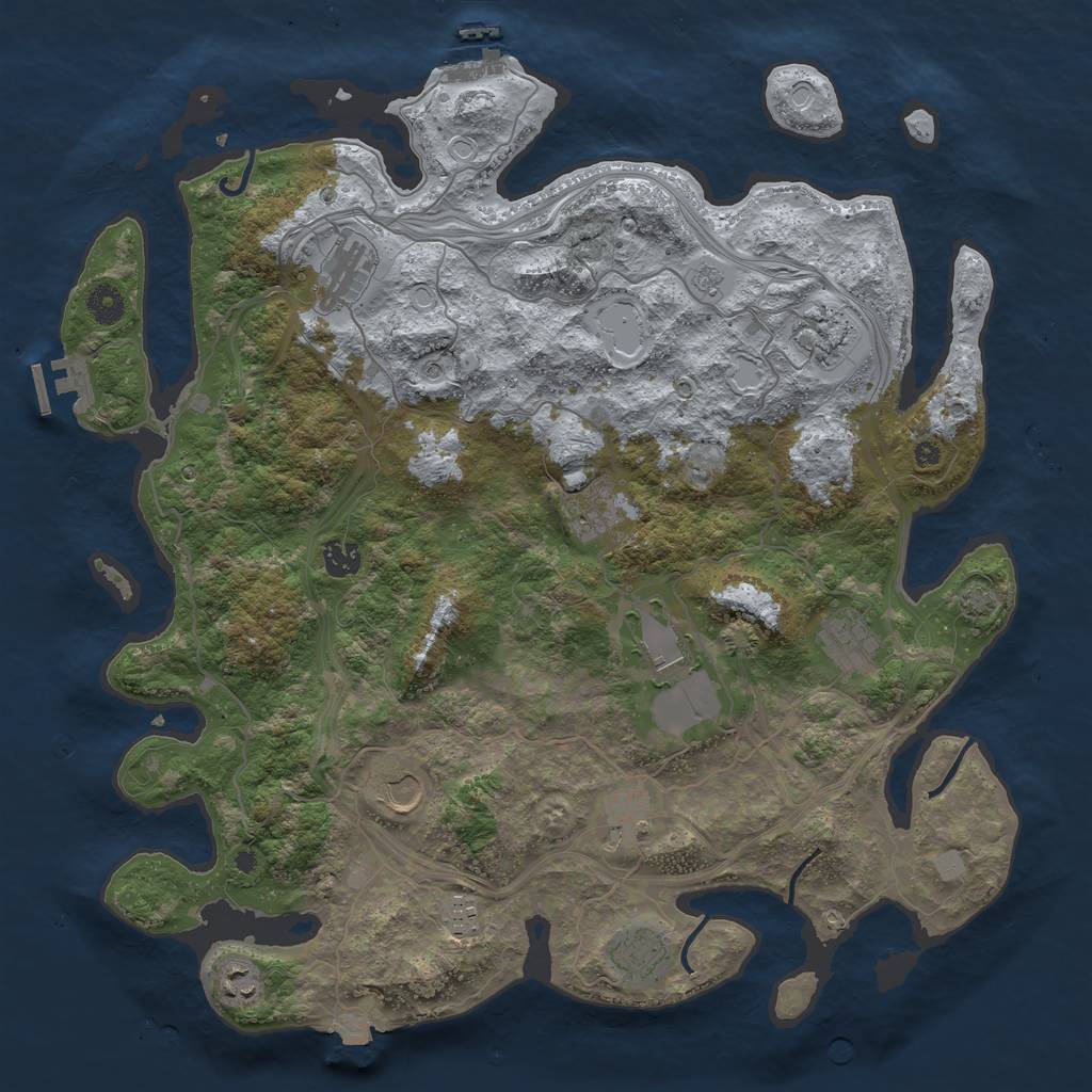 Rust Map: Procedural Map, Size: 4250, Seed: 766765862, 19 Monuments