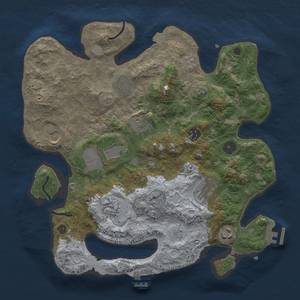 Thumbnail Rust Map: Procedural Map, Size: 3500, Seed: 973176918, 17 Monuments