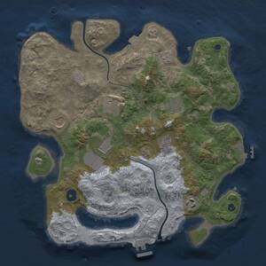 Thumbnail Rust Map: Procedural Map, Size: 3500, Seed: 973176918, 13 Monuments