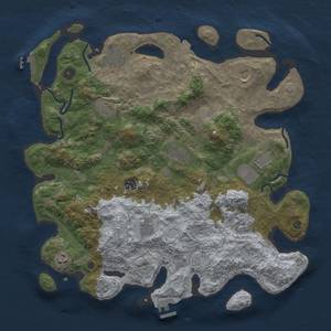 Thumbnail Rust Map: Procedural Map, Size: 4100, Seed: 149790283, 18 Monuments