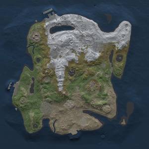 Thumbnail Rust Map: Procedural Map, Size: 3000, Seed: 881838291, 15 Monuments