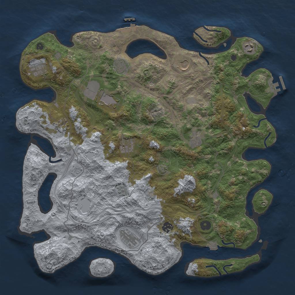 Rust Map: Procedural Map, Size: 4250, Seed: 1409627047, 19 Monuments