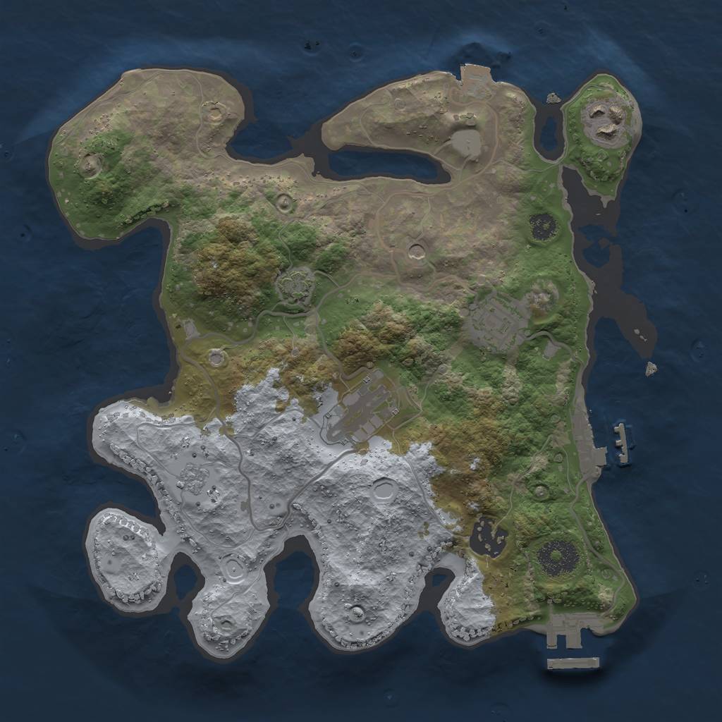 Rust Map: Procedural Map, Size: 2800, Seed: 56568, 12 Monuments