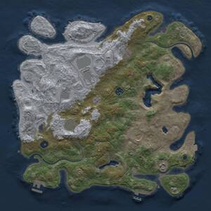 Thumbnail Rust Map: Procedural Map, Size: 4000, Seed: 1038203187, 14 Monuments