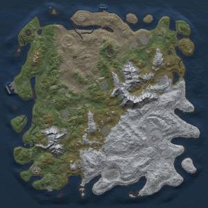 Thumbnail Rust Map: Procedural Map, Size: 5000, Seed: 839698672, 19 Monuments