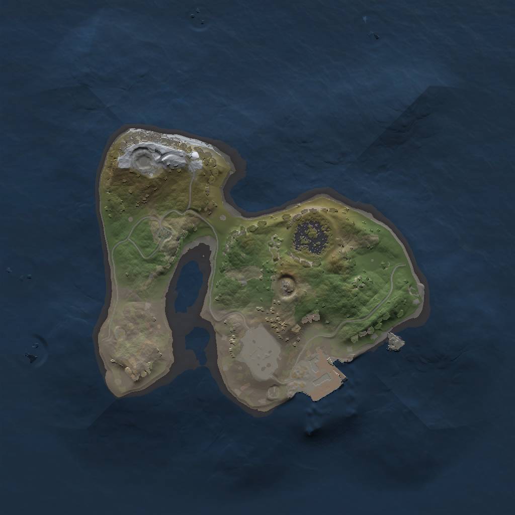 Rust Map: Procedural Map, Size: 1500, Seed: 1705, 3 Monuments