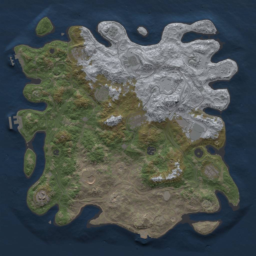 Rust Map: Procedural Map, Size: 4250, Seed: 964188873, 19 Monuments