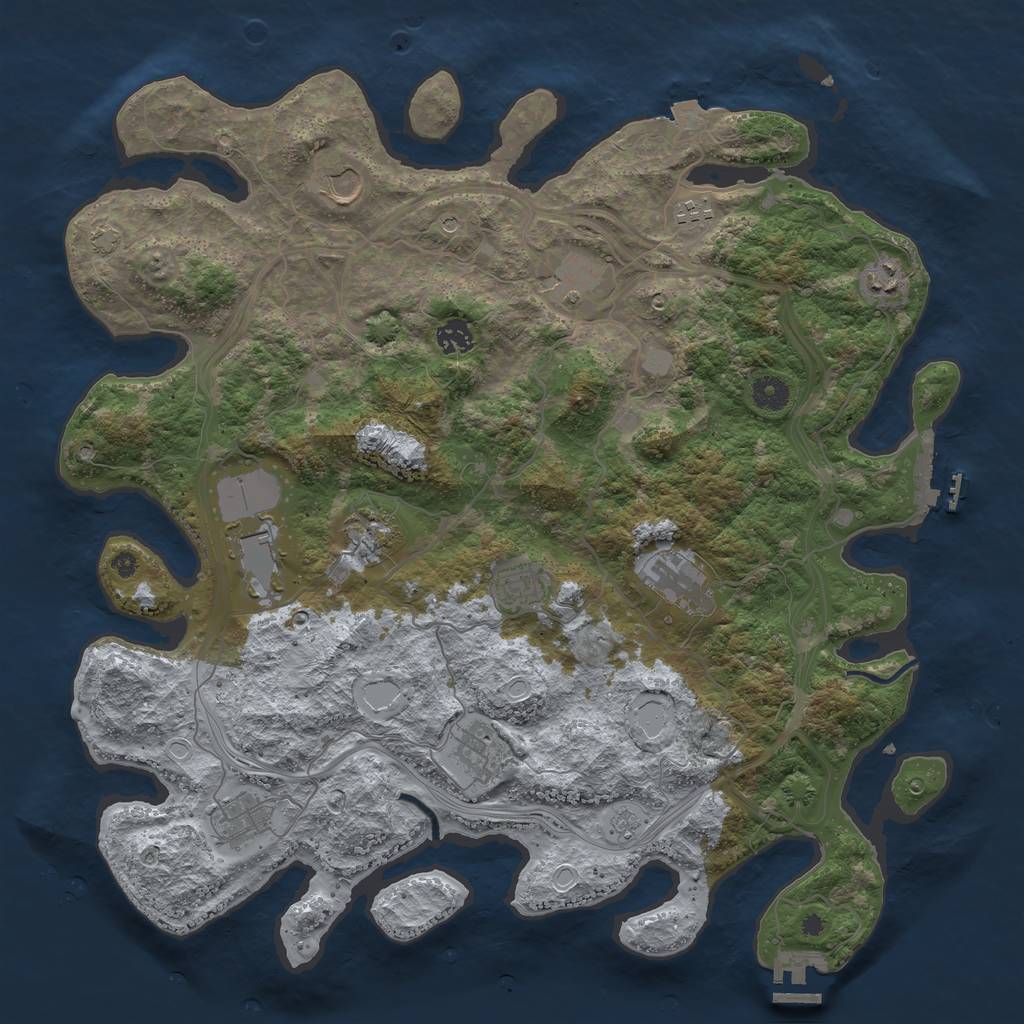 Rust Map: Procedural Map, Size: 4250, Seed: 29575758, 19 Monuments