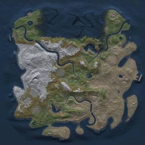 Thumbnail Rust Map: Procedural Map, Size: 4250, Seed: 1846583780, 16 Monuments