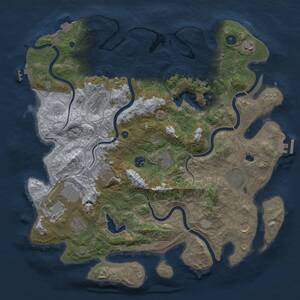 Thumbnail Rust Map: Procedural Map, Size: 4250, Seed: 1846583780, 16 Monuments