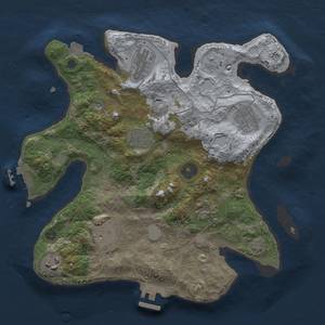 Thumbnail Rust Map: Procedural Map, Size: 3000, Seed: 1020628434, 15 Monuments