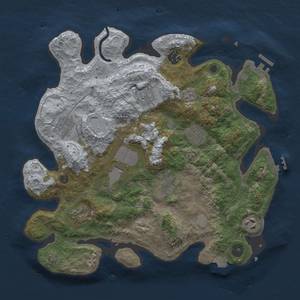 Thumbnail Rust Map: Procedural Map, Size: 3500, Seed: 1234575722, 17 Monuments