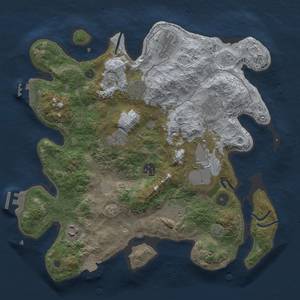 Thumbnail Rust Map: Procedural Map, Size: 3500, Seed: 6765885, 16 Monuments