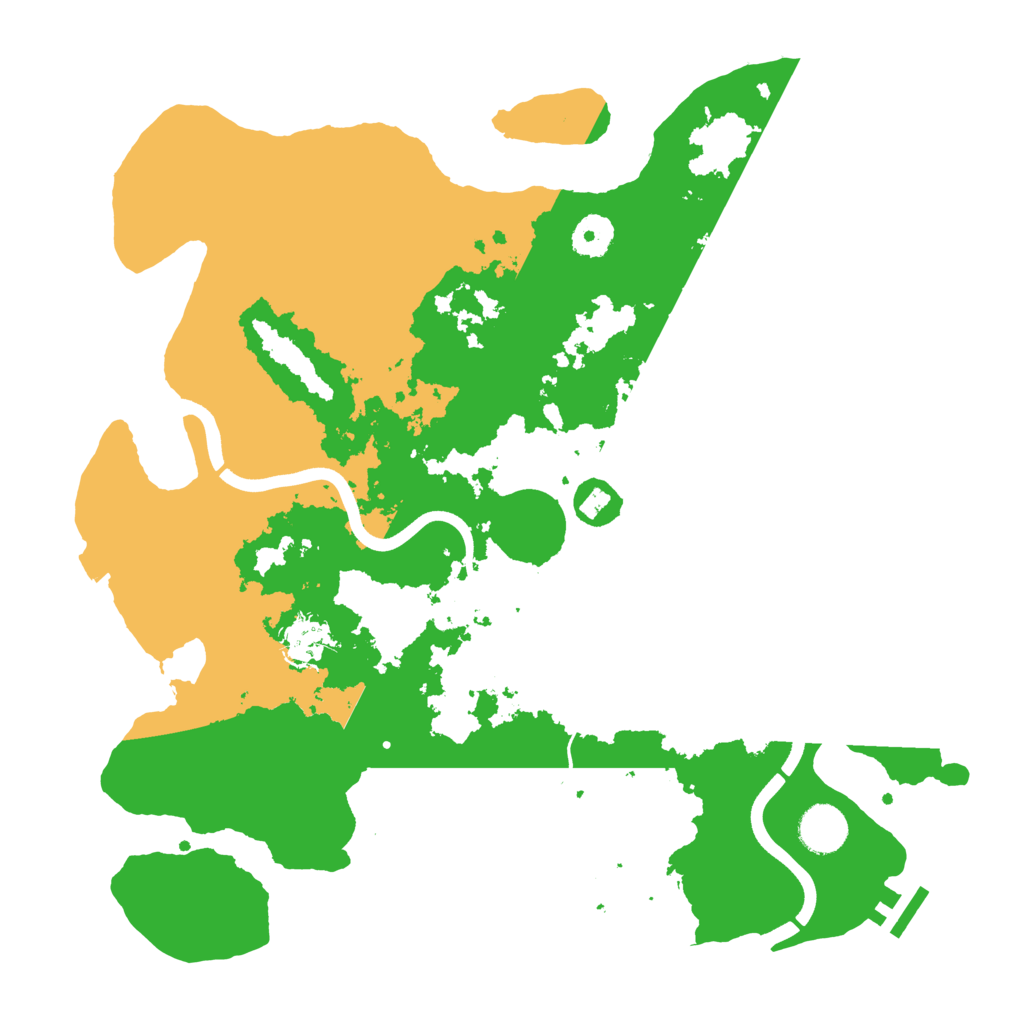 Biome Rust Map: Procedural Map, Size: 3700, Seed: 102020