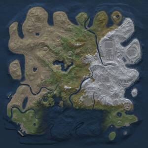 Thumbnail Rust Map: Procedural Map, Size: 4500, Seed: 1534215693, 16 Monuments