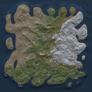 Thumbnail Rust Map: Procedural Map, Size: 4500, Seed: 1534215693, 19 Monuments