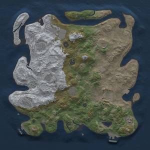 Thumbnail Rust Map: Procedural Map, Size: 4000, Seed: 207965309, 18 Monuments