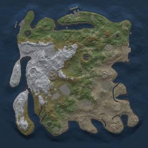 Thumbnail Rust Map: Procedural Map, Size: 3500, Seed: 841105178, 15 Monuments