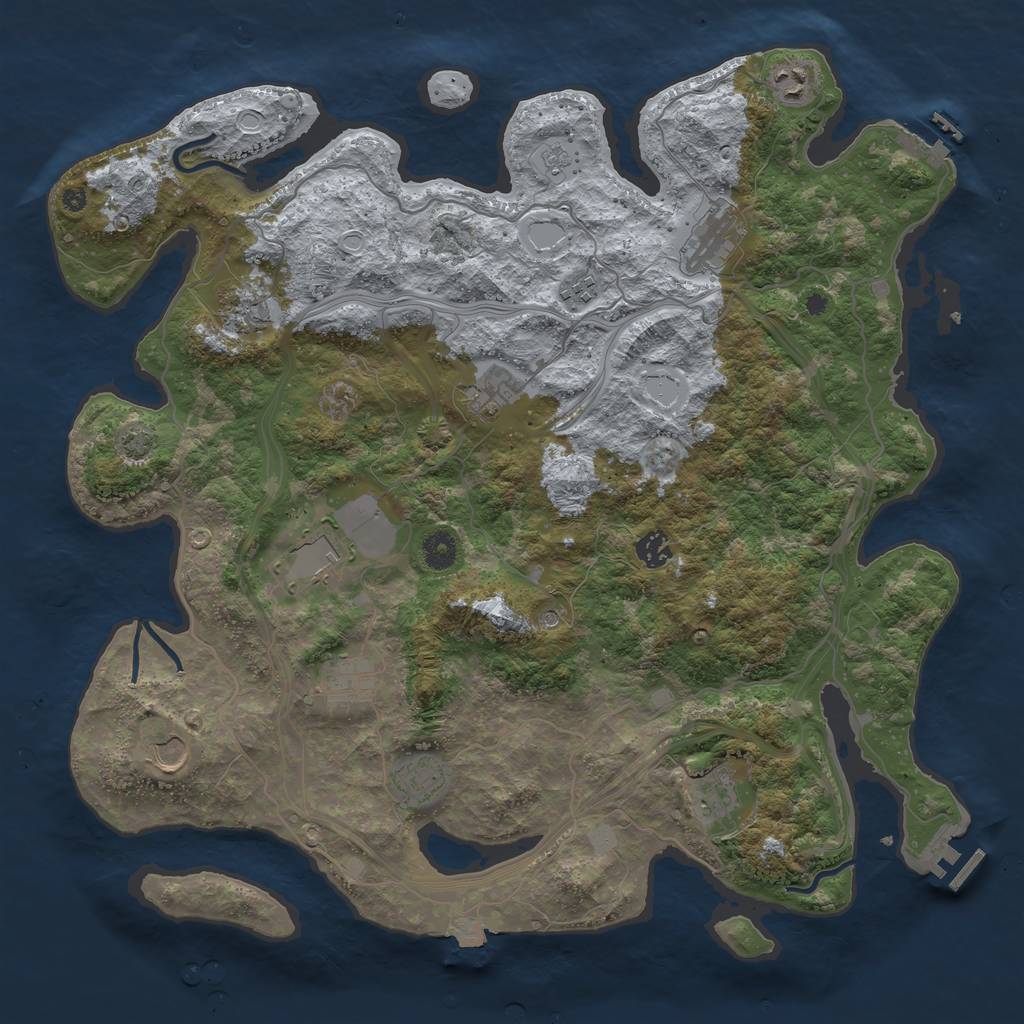 Rust Map: Procedural Map, Size: 4250, Seed: 761931202, 19 Monuments