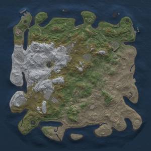 Thumbnail Rust Map: Procedural Map, Size: 4500, Seed: 2058057833, 19 Monuments