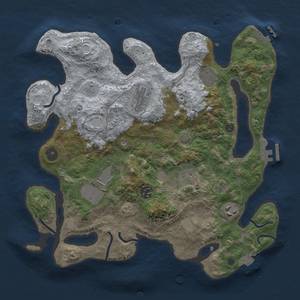 Thumbnail Rust Map: Procedural Map, Size: 3500, Seed: 1590152362, 14 Monuments