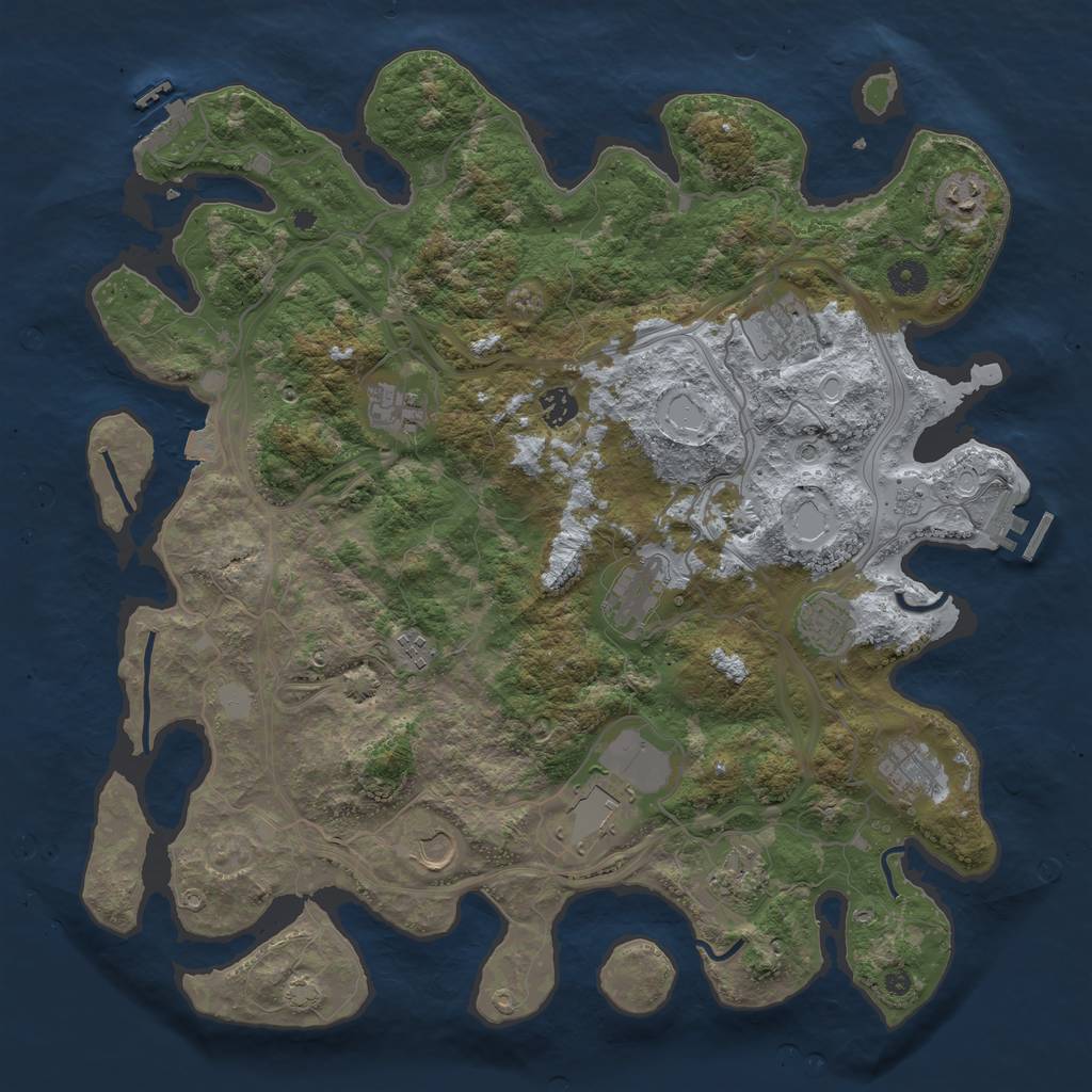 Rust Map: Procedural Map, Size: 4250, Seed: 1555209961, 19 Monuments