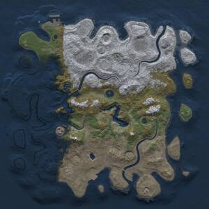 Thumbnail Rust Map: Procedural Map, Size: 4000, Seed: 1342254593, 12 Monuments