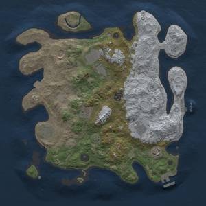 Thumbnail Rust Map: Procedural Map, Size: 3500, Seed: 150196963, 15 Monuments