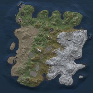 Thumbnail Rust Map: Procedural Map, Size: 3500, Seed: 796327572, 16 Monuments