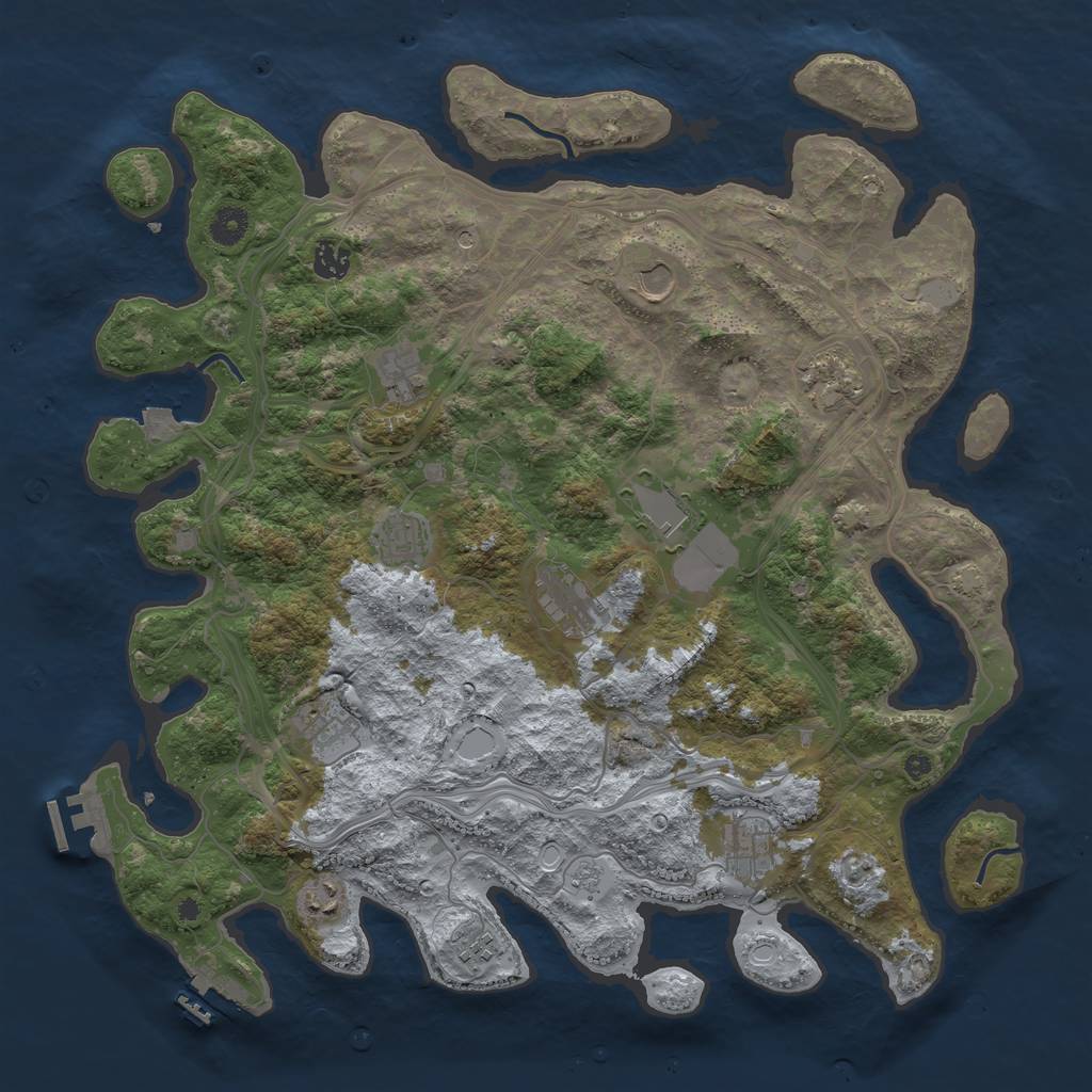 Rust Map: Procedural Map, Size: 4250, Seed: 926153130, 19 Monuments