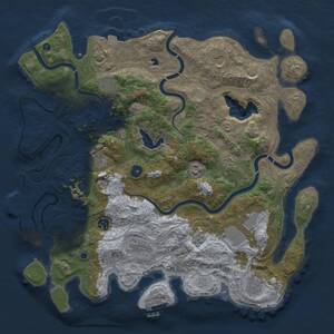 Thumbnail Rust Map: Procedural Map, Size: 4250, Seed: 472834, 16 Monuments