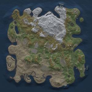 Thumbnail Rust Map: Procedural Map, Size: 4000, Seed: 1095876521, 19 Monuments