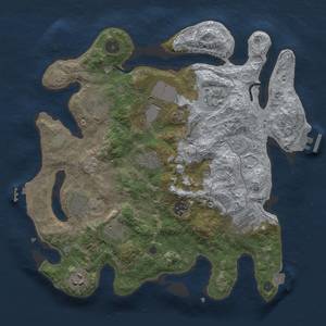 Thumbnail Rust Map: Procedural Map, Size: 3500, Seed: 413359990, 18 Monuments