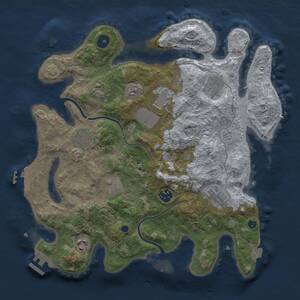 Thumbnail Rust Map: Procedural Map, Size: 3500, Seed: 413359990, 14 Monuments