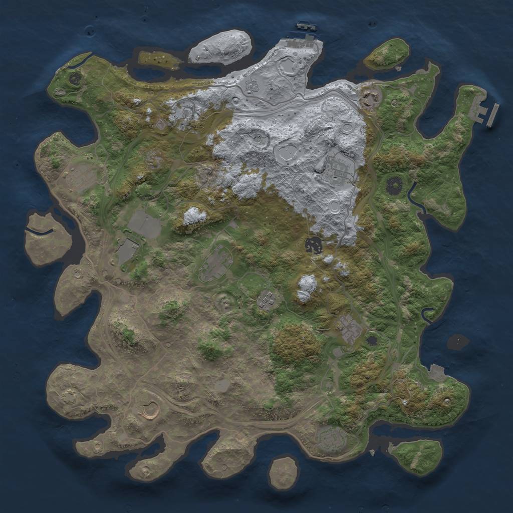 Rust Map: Procedural Map, Size: 4250, Seed: 1859299479, 19 Monuments