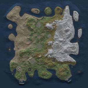 Thumbnail Rust Map: Procedural Map, Size: 3800, Seed: 13726528, 17 Monuments