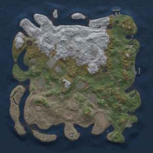 Thumbnail Rust Map: Procedural Map, Size: 4000, Seed: 1878896039, 19 Monuments