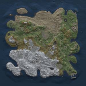 Thumbnail Rust Map: Procedural Map, Size: 3700, Seed: 1481530321, 17 Monuments