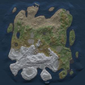 Thumbnail Rust Map: Procedural Map, Size: 3500, Seed: 1295501905, 17 Monuments