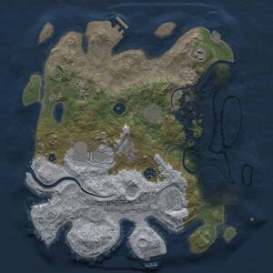 Thumbnail Rust Map: Procedural Map, Size: 3500, Seed: 1295501905, 14 Monuments