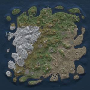 Thumbnail Rust Map: Procedural Map, Size: 4500, Seed: 340384787, 19 Monuments