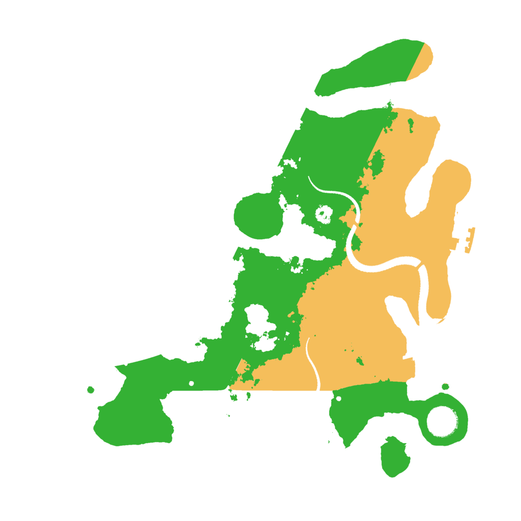 Biome Rust Map: Procedural Map, Size: 3000, Seed: 6208