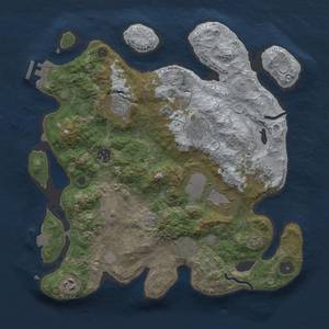 Thumbnail Rust Map: Procedural Map, Size: 3500, Seed: 708419695, 15 Monuments