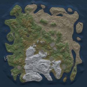 Thumbnail Rust Map: Procedural Map, Size: 4629, Seed: 468480440, 19 Monuments