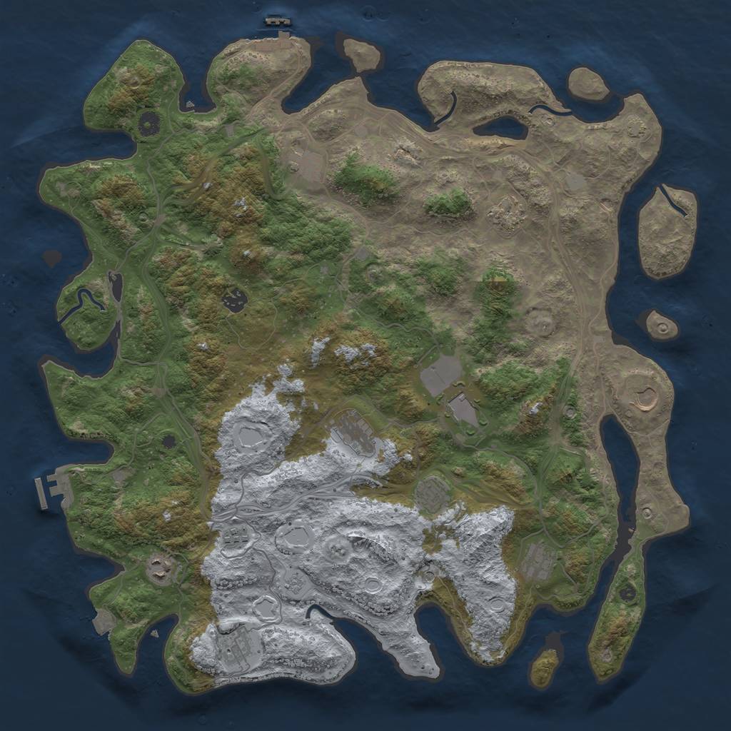 Rust Map: Procedural Map, Size: 4629, Seed: 468480440, 19 Monuments