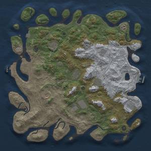 Thumbnail Rust Map: Procedural Map, Size: 4500, Seed: 336433471, 19 Monuments