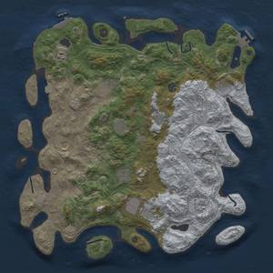 Thumbnail Rust Map: Procedural Map, Size: 4500, Seed: 1710440636, 19 Monuments