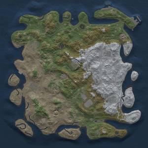 Thumbnail Rust Map: Procedural Map, Size: 4500, Seed: 1814520103, 19 Monuments