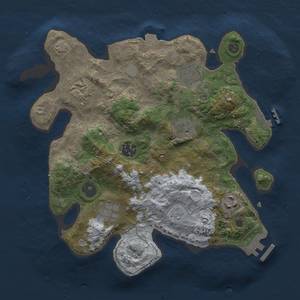 Thumbnail Rust Map: Procedural Map, Size: 3000, Seed: 2138365336, 13 Monuments